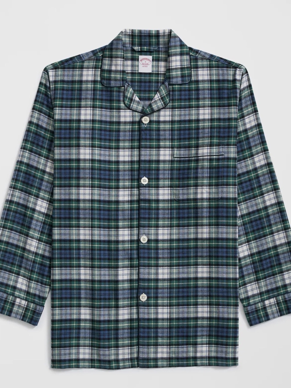 Brooks Brothers 100% Cotton Flannel Tartan Pajama Shirt (XL)